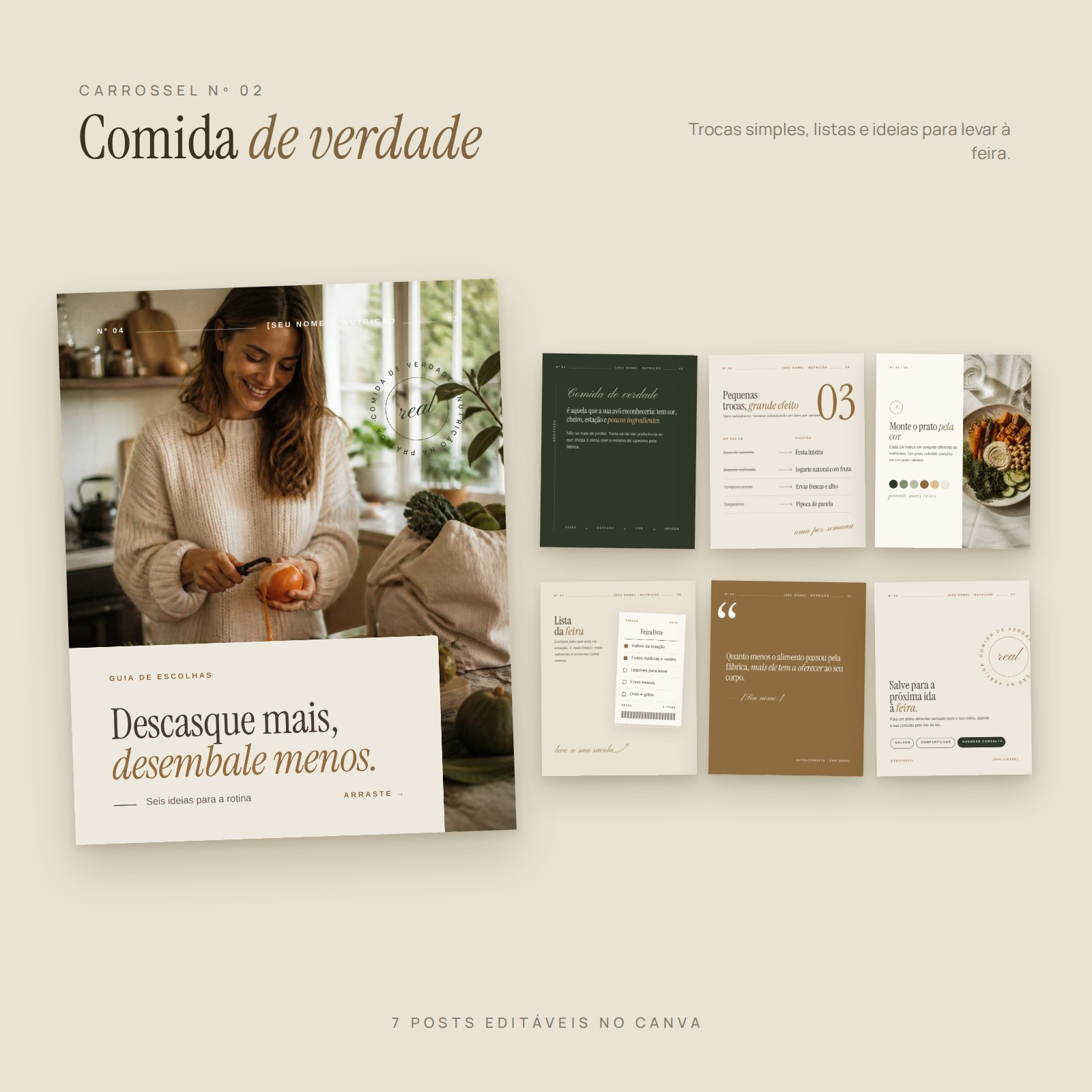 Carrossel 2 do Pack Nutrição, post a post